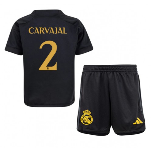Otroški Nogometni dresi Real Madrid Daniel Carvajal #2 Tretji 2023-24 Kratek Rokav (+ Kratke hlače)